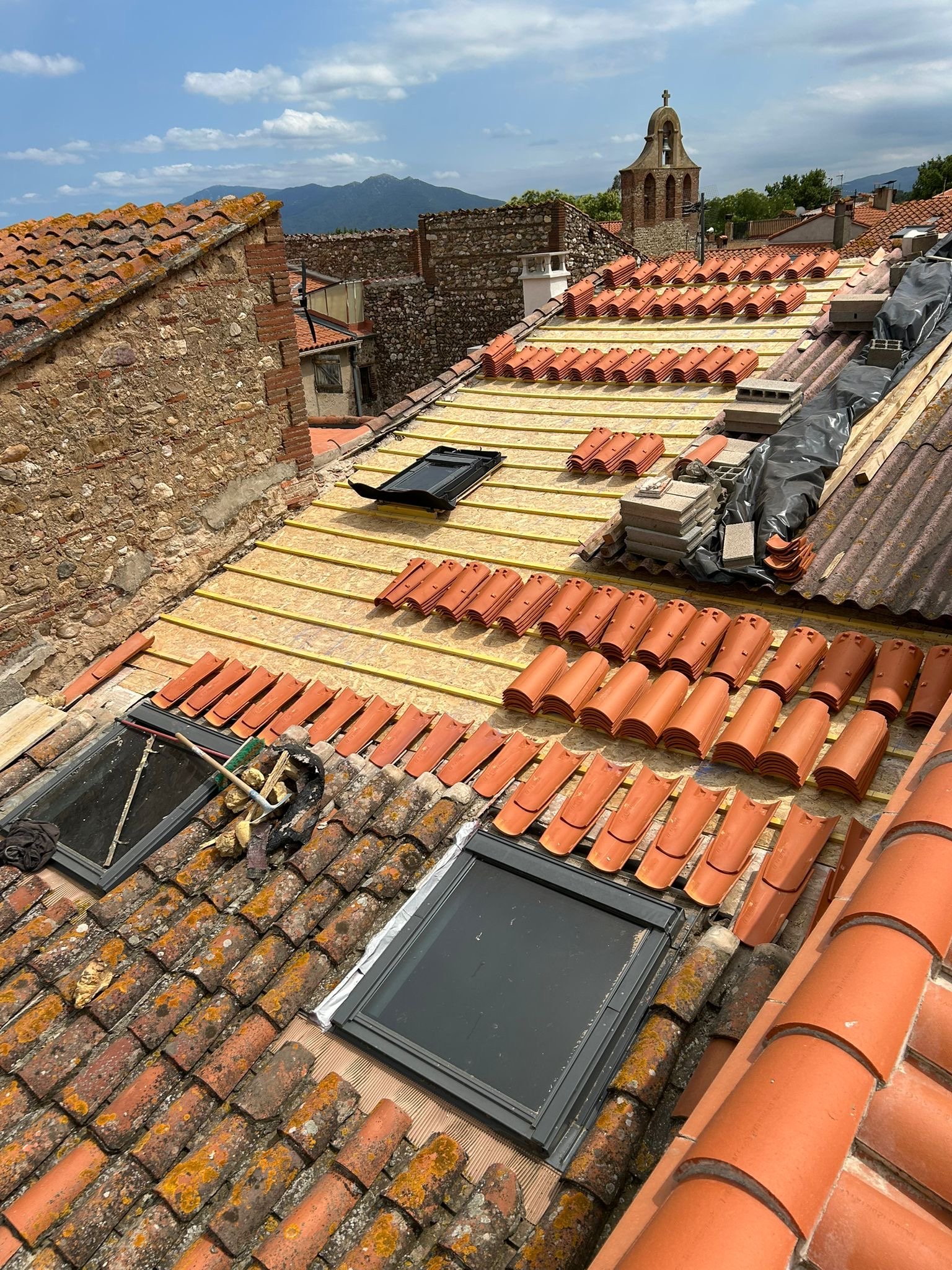Réfection de toiture à Fourques