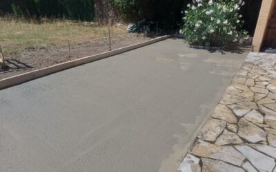Terrasse revêtement Solnhofen au Boulou