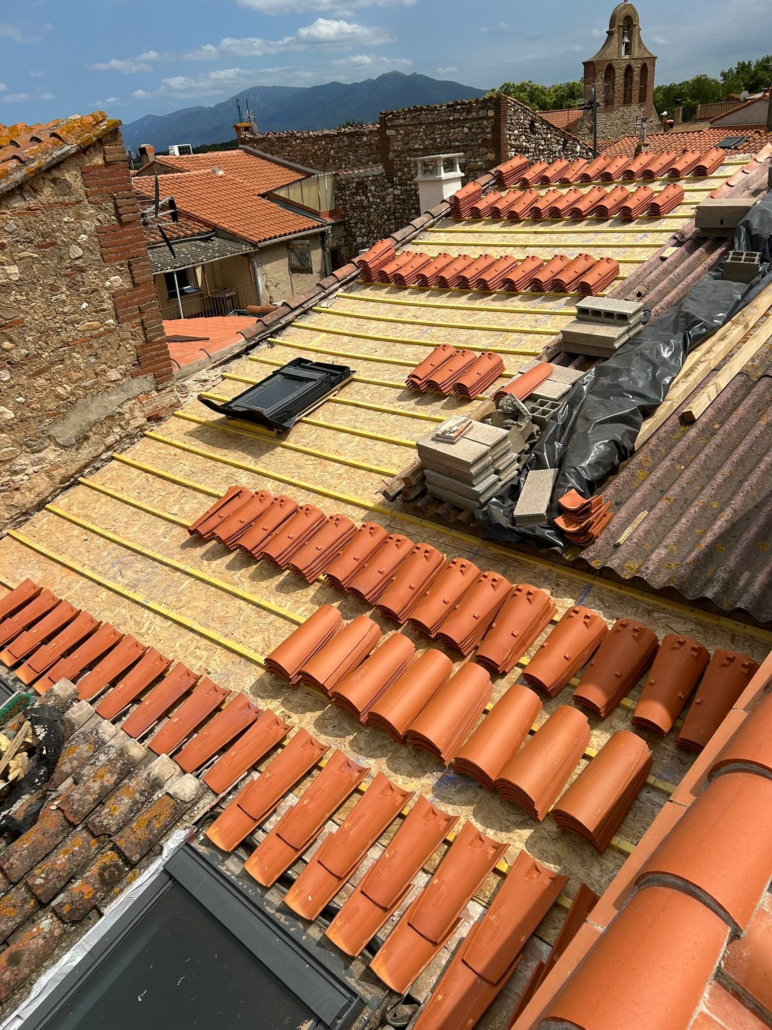 Réfection de toiture à Fourques