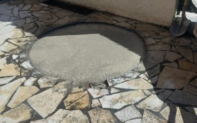 Terrasse revêtement Solnhofen au Boulou