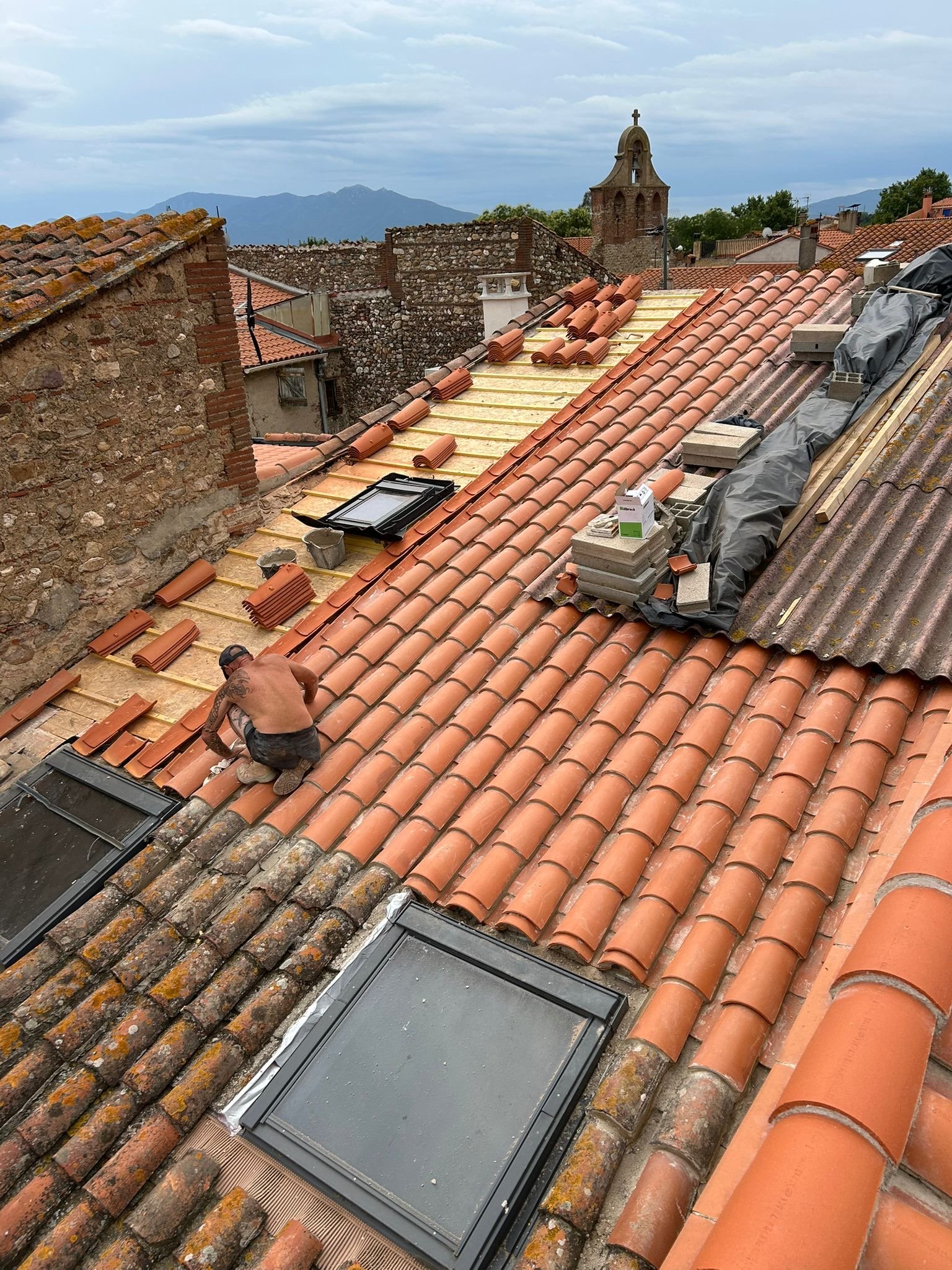 Réfection de toiture à Fourques