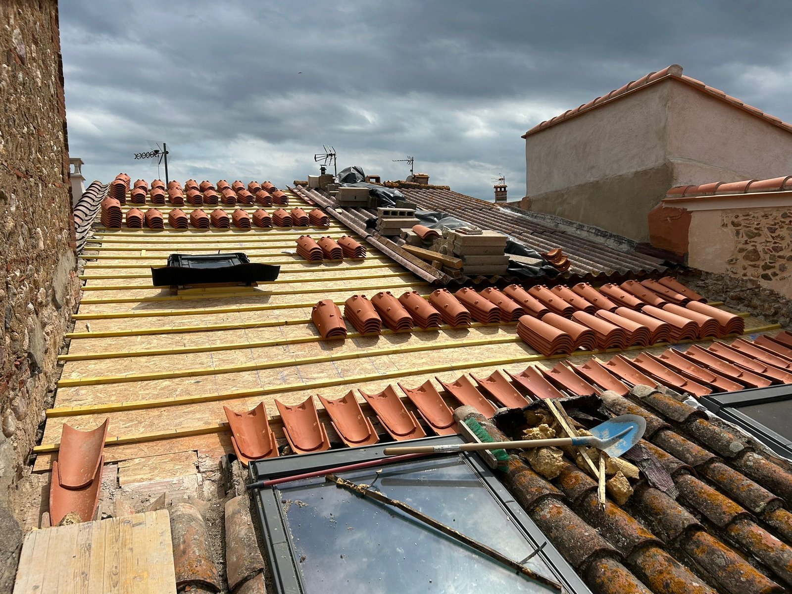 Réfection de toiture à Fourques